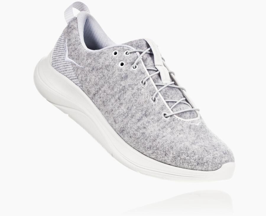 Hoka One One Hupana Flow Wool Löparskor Dam - Grå - FZXYM-1248